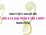 Bài 9.15 SGK Toán 9 tập 2 Kết nối tri thức